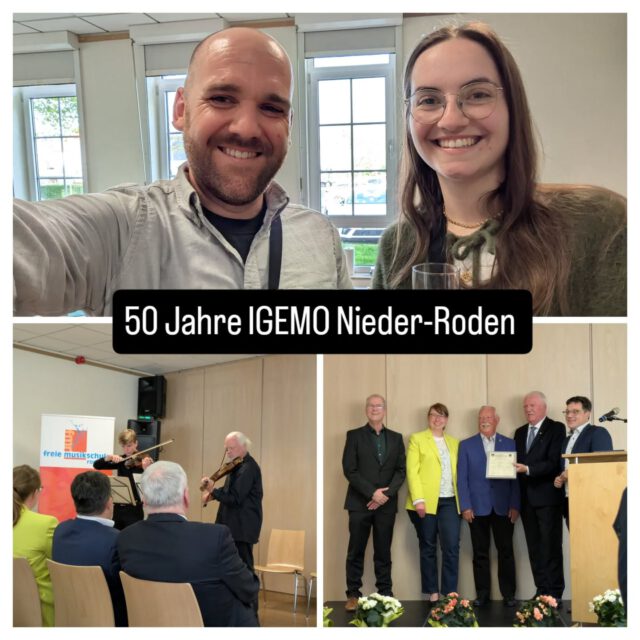 50 Jahre IGEMO Nieder-Roden! Wir waren bei der akademischen Feier dabei und im Anschluss noch die Aufführungstermine bis 2027 eingereicht. 🥂